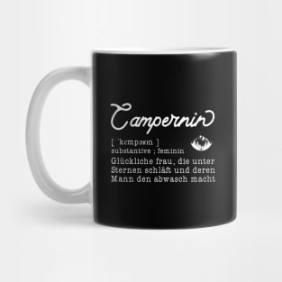 Damen Camperin Lautschrift Camping Geschenk Campingplatz Mug